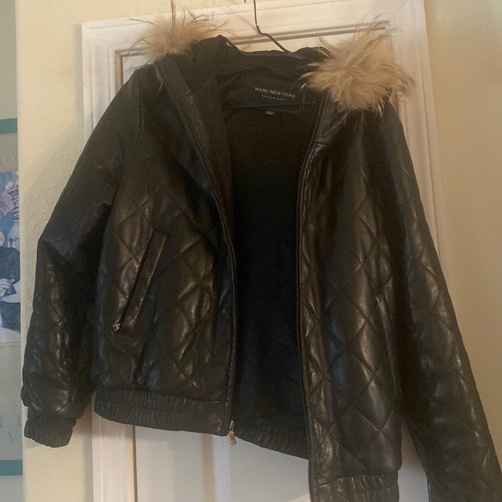 Leather coat